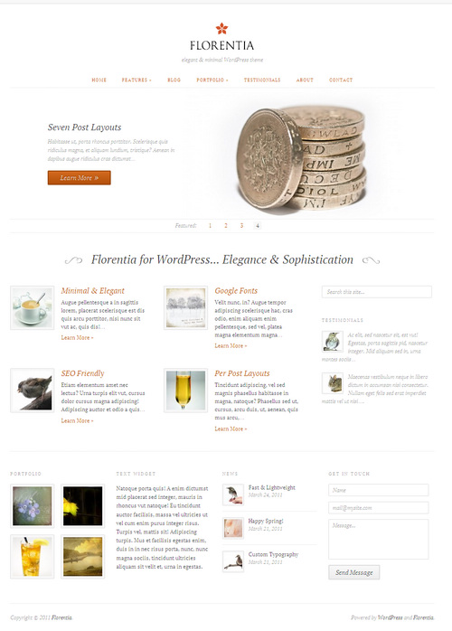 Florentia Minimalist WordPress Theme