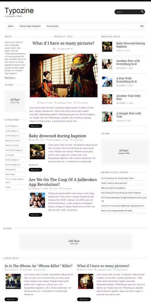 Typozine Premium Magazine WordPress Theme
