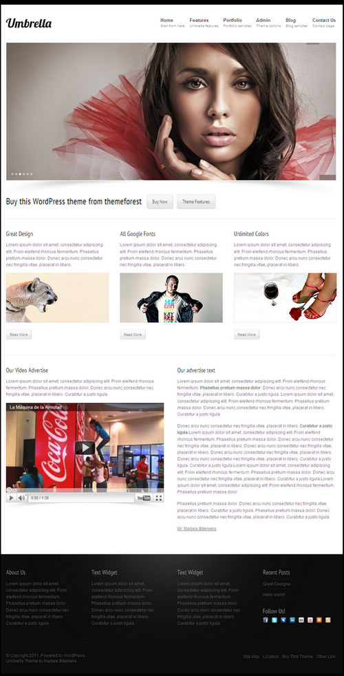 Umbrella Business & Portfolio WordPress Theme
