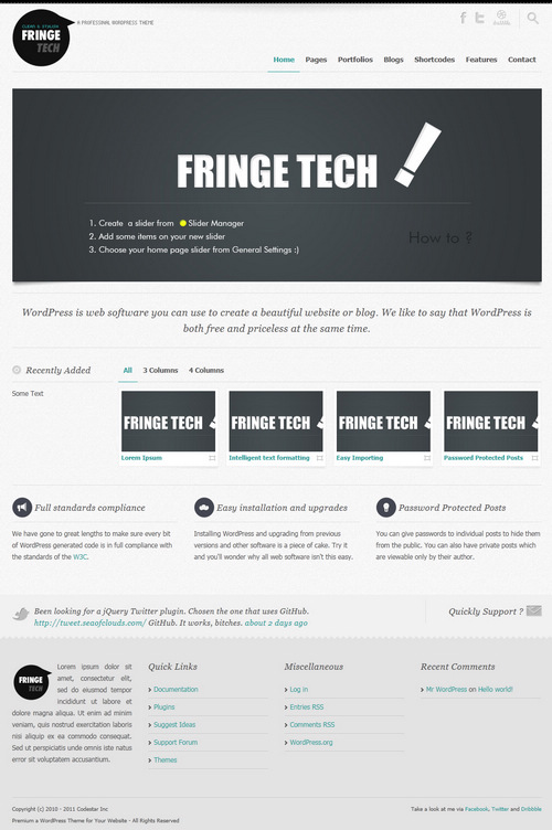 Fringe Tech Premium WordPress Theme