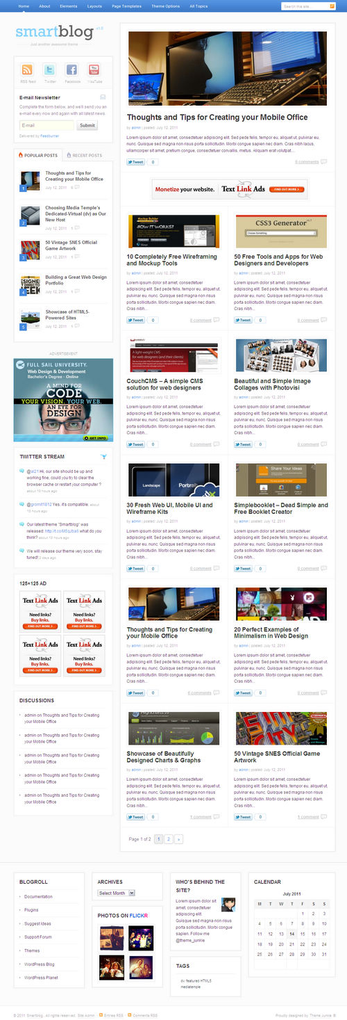 Smartblog WordPress Theme