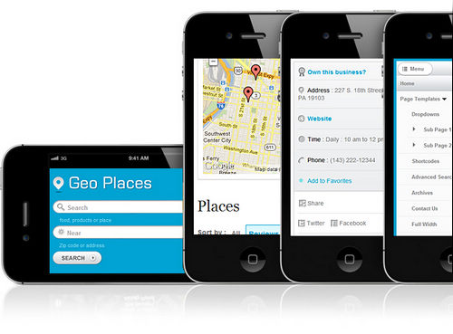 Geo Places Theme Responsive Layout