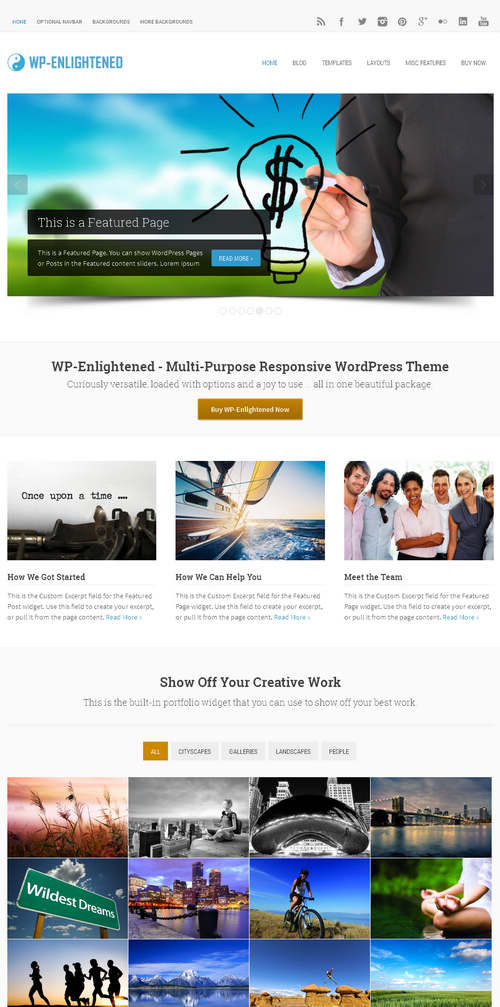 WP-Enlightened WordPress Theme